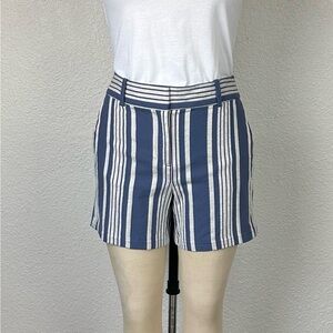 Ann Taylor Shorts size 8 Women’s Cotton Stripes Soft Summer Vacation Hig…